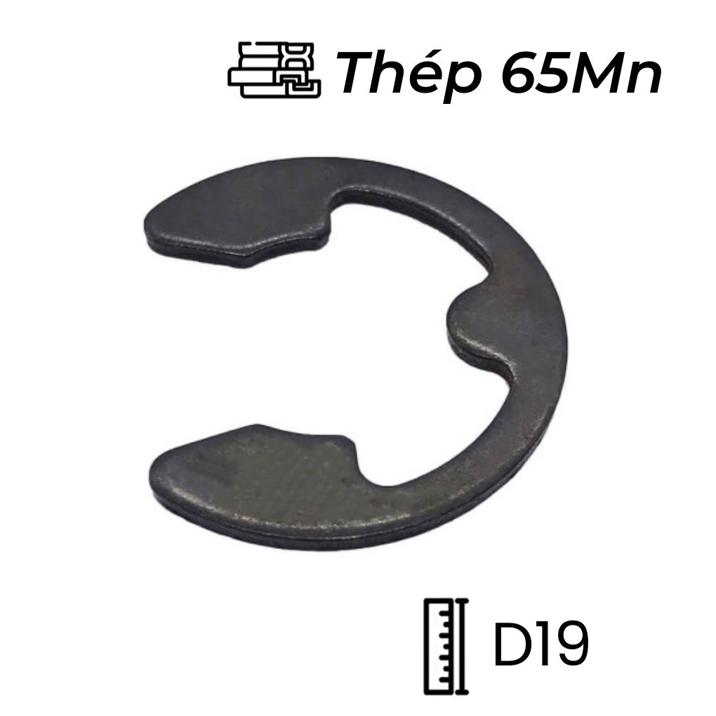 Phe Gài Trục Chữ E Thép DIN6799 D19