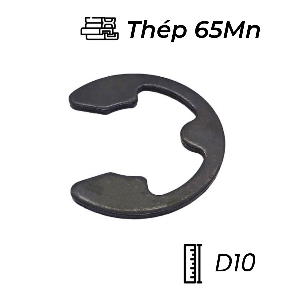 Phe Gài Trục Chữ E Thép DIN6799 D10