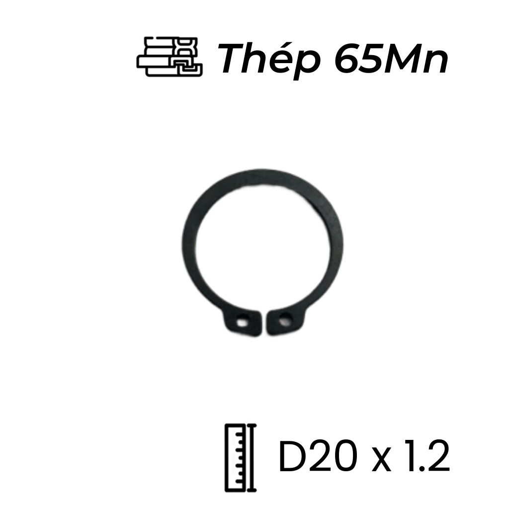 Phe Gài Trục Thép 65Mn DIN471 D20x1.2