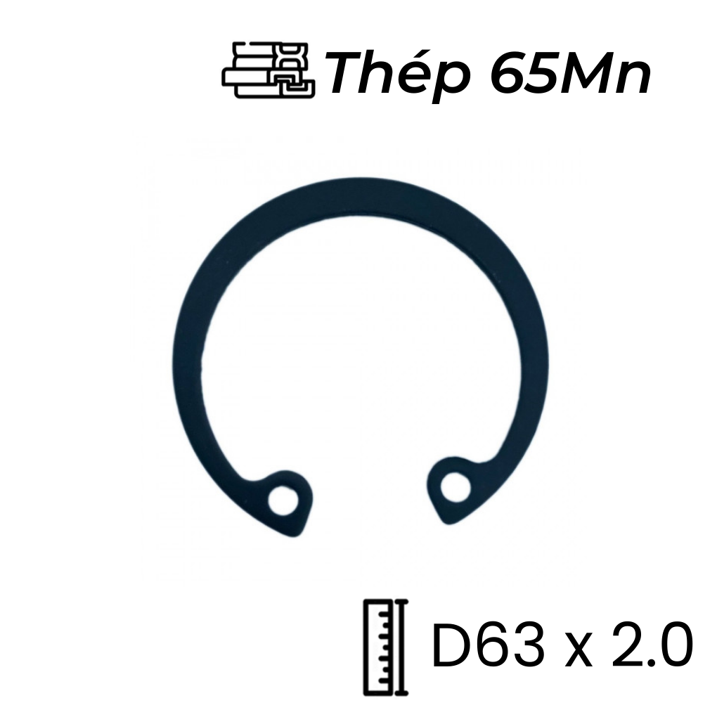 Phe Gài Lỗ Thép 65Mn DIN472 D63x2.0