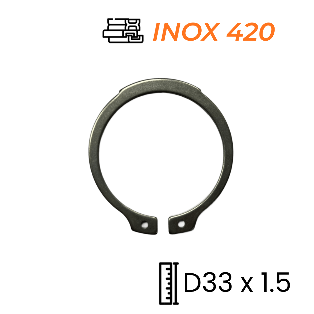 Phe Gài Trục Inox 420 DIN471 D33x1.5