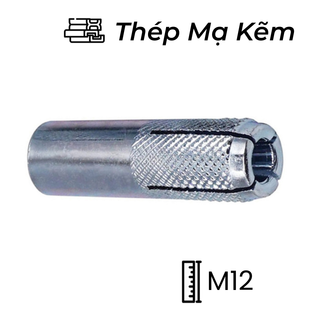 Tắc Kê Đạn Thép Mạ Kẽm M12
