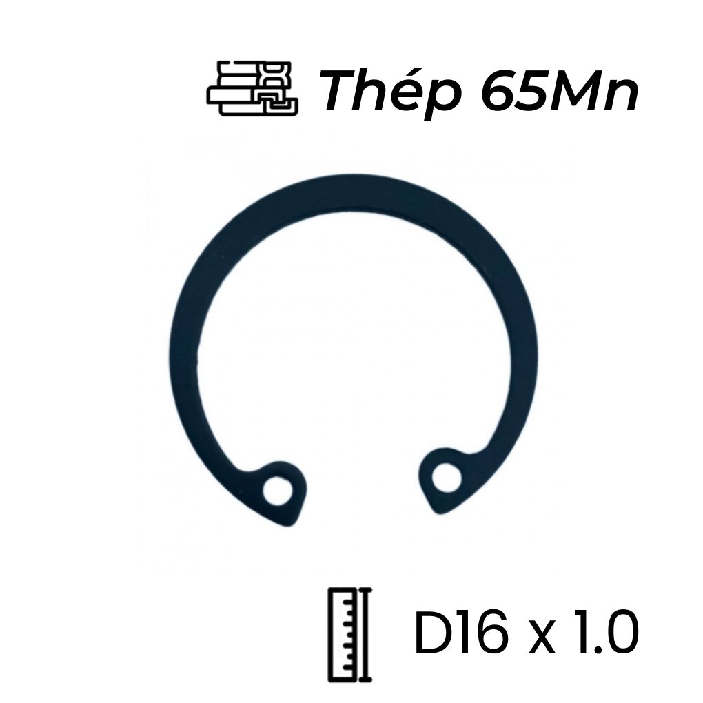 Phe Gài Lỗ Thép 65Mn DIN472 D16x1.0