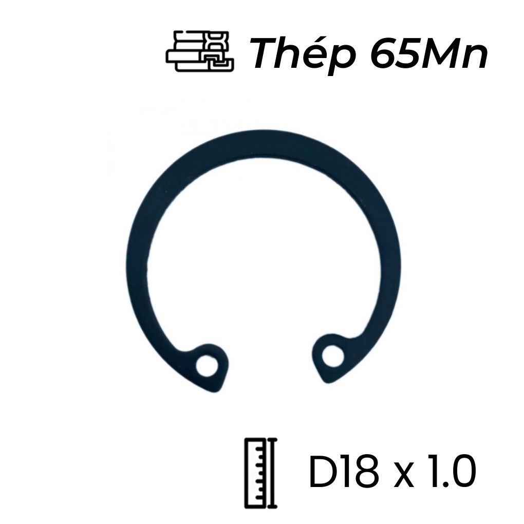 Phe Gài Lỗ Thép 65Mn DIN472 D18x1.0