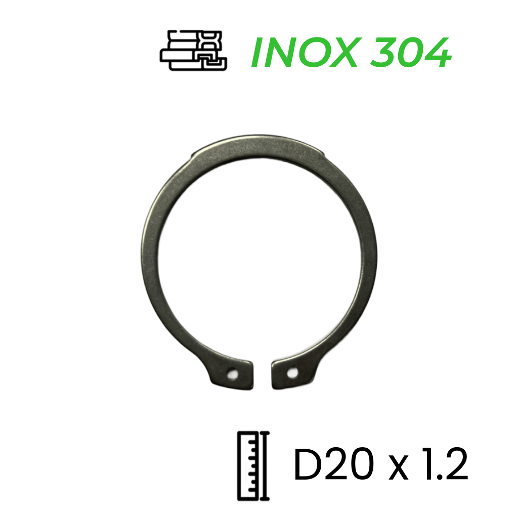 Phe Gài Trục Inox 304 DIN471 D20x1.2