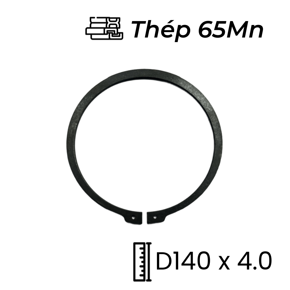 Phe Gài Trục Thép 65Mn DIN471 D140x4.0