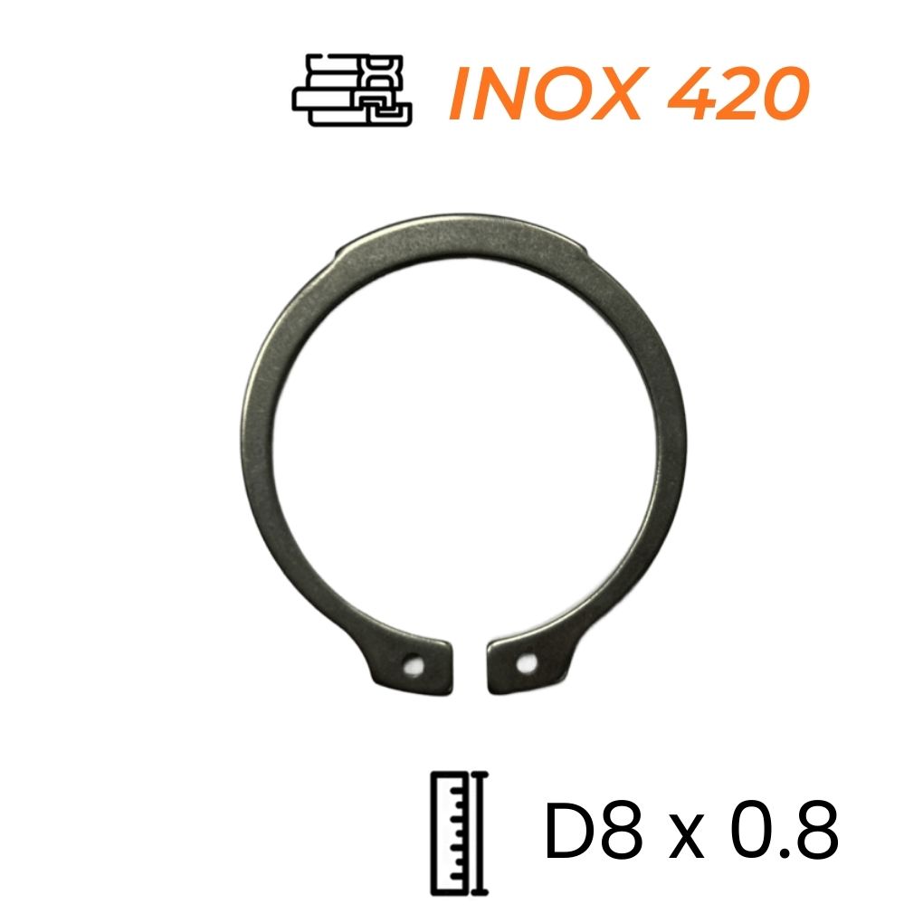 Phe Gài Trục Inox 420 DIN471 D8x0.8