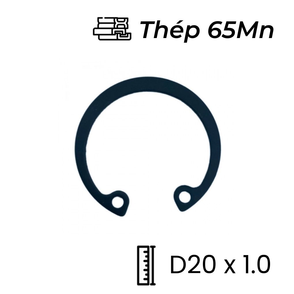 Phe Gài Lỗ Thép 65Mn DIN472 D20x1.0