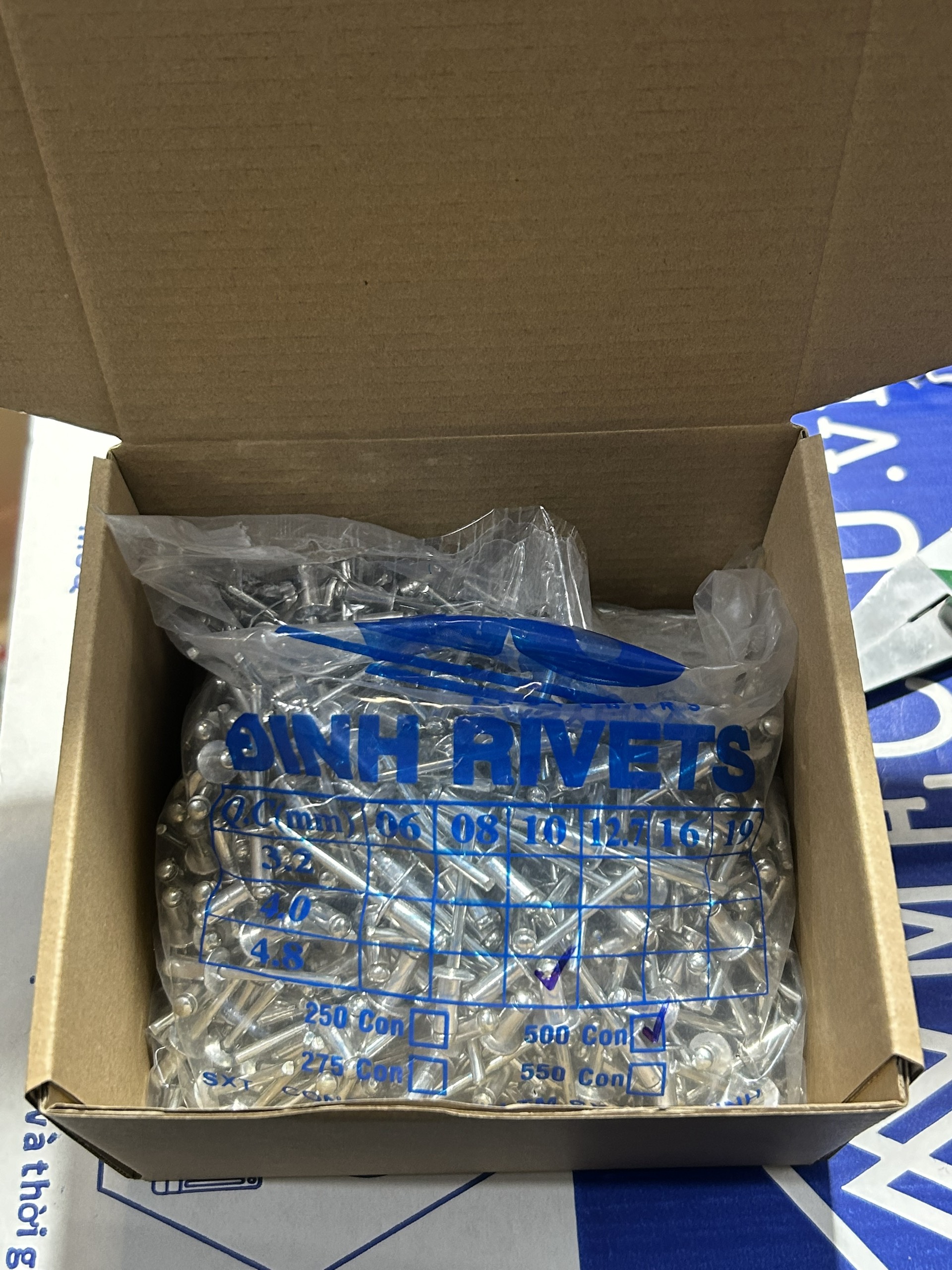 Rivet Nhôm OD4.8x10mm (497-500 Cái) - Ảnh 5