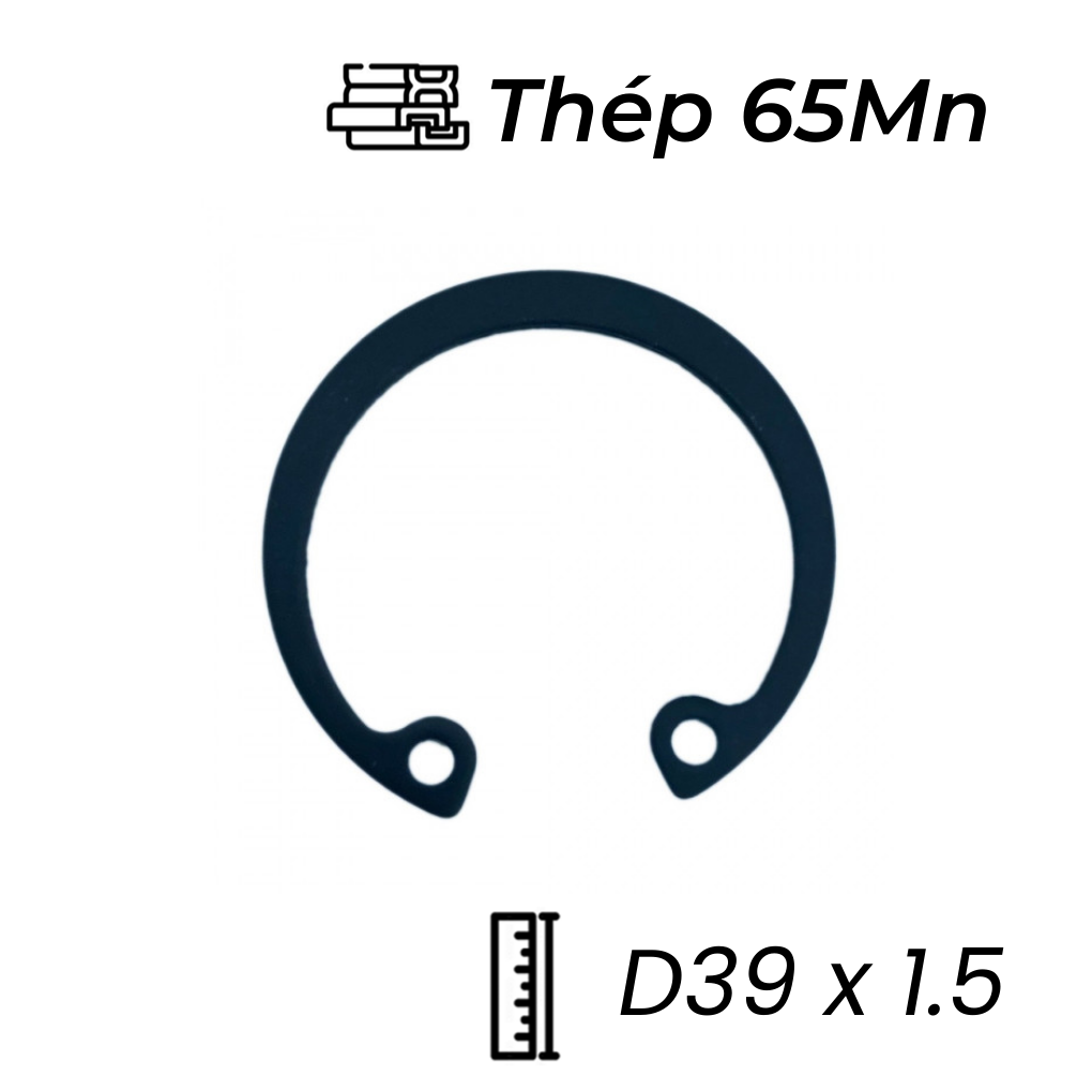 Phe Gài Lỗ Thép 65Mn DIN472 D39x1.5