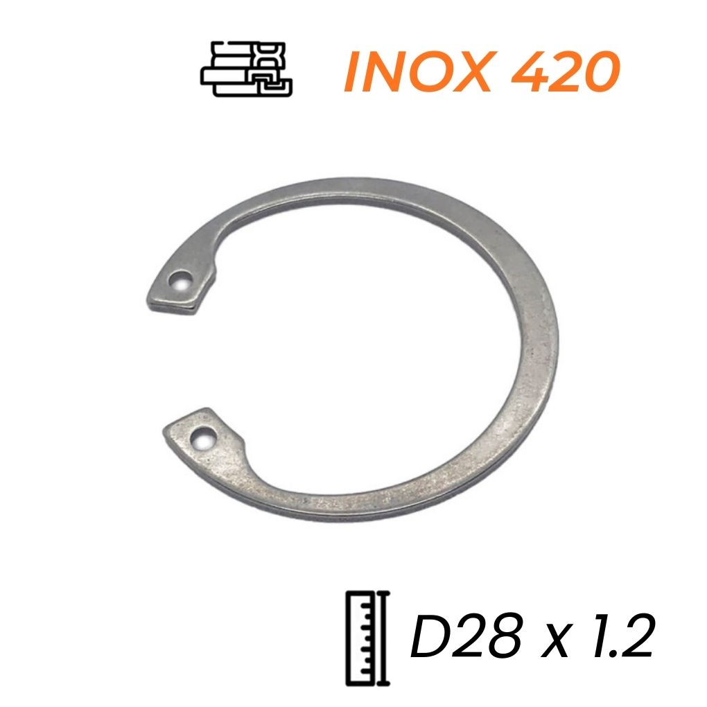 Phe Gài Lỗ Inox 420 DIN472 D28x1.2