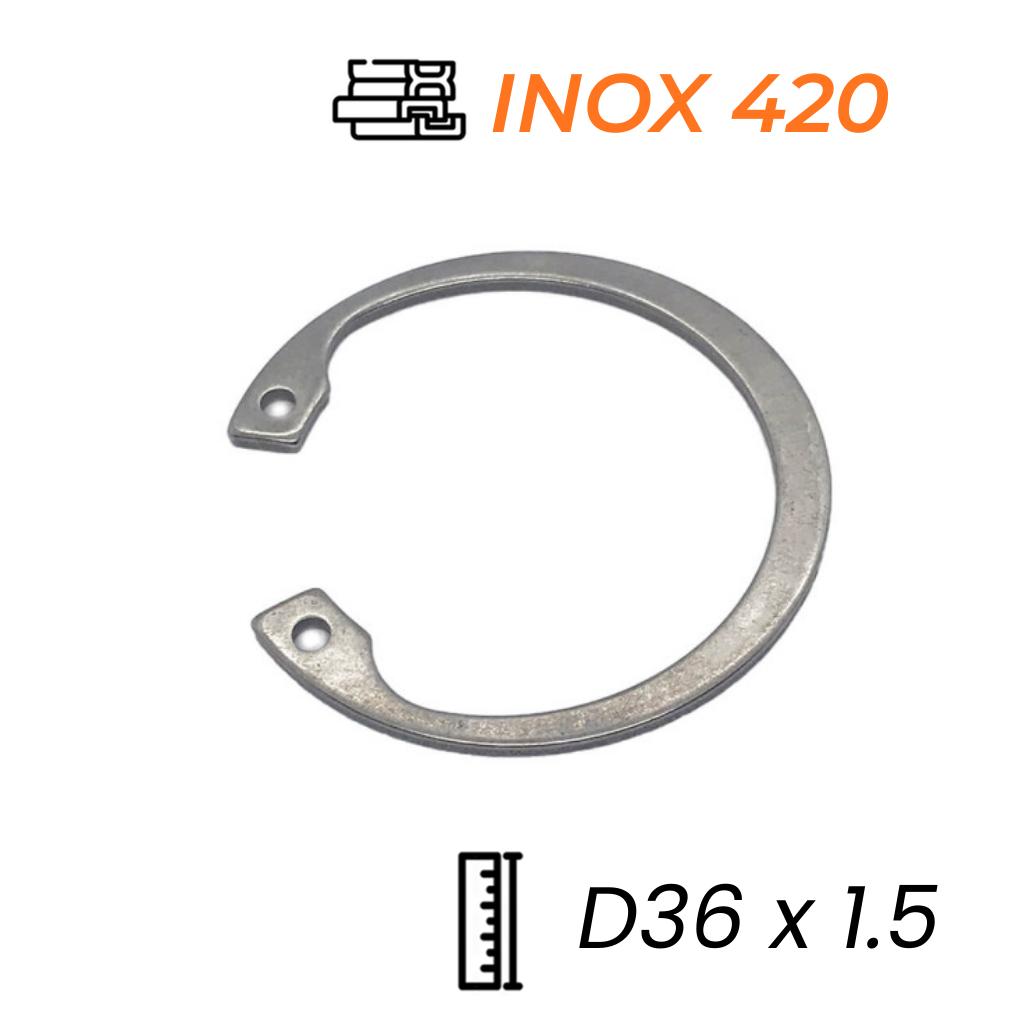 Phe Gài Lỗ Inox 420 DIN472 D36x1.5