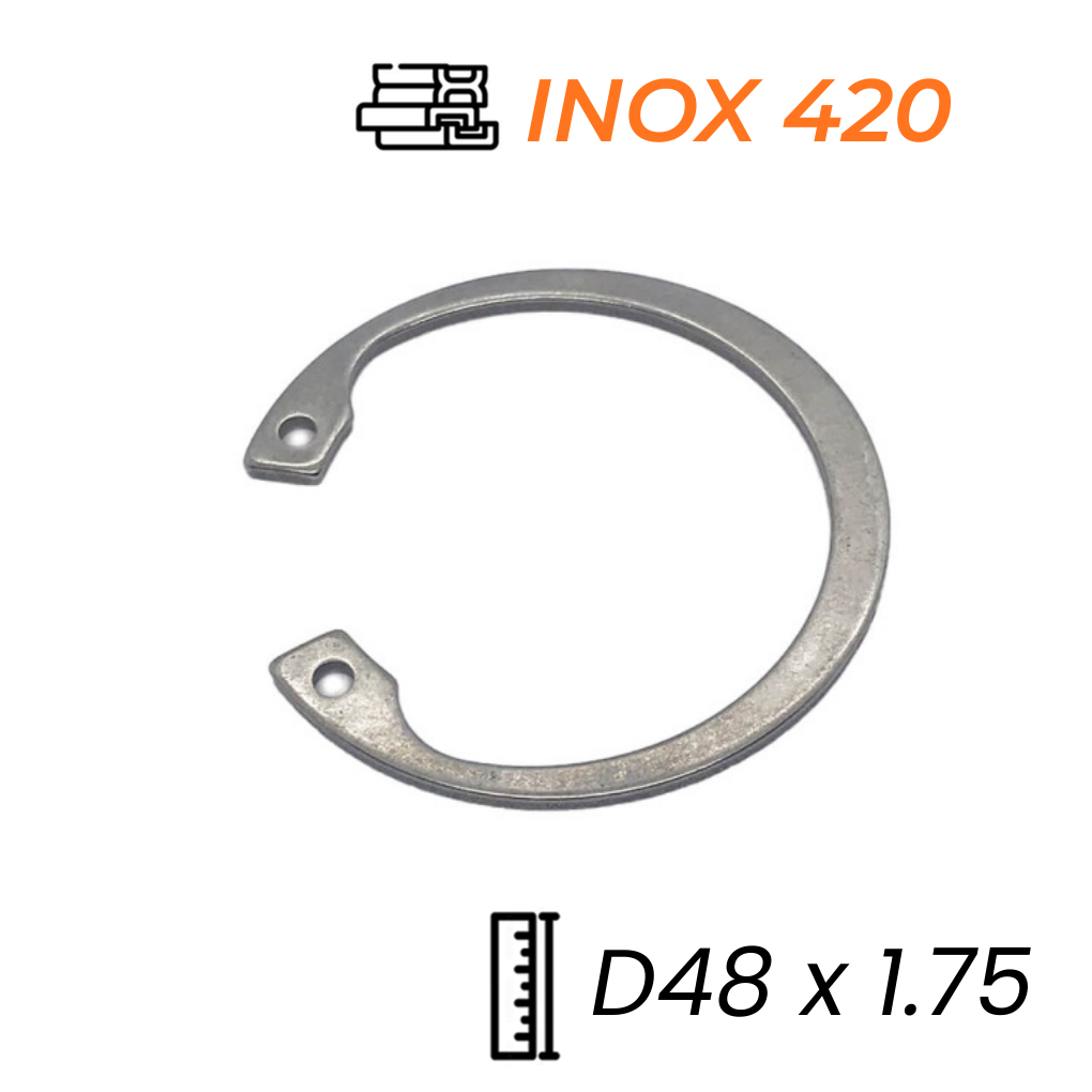 Phe Gài Lỗ Inox 420 DIN472 D48x1.75