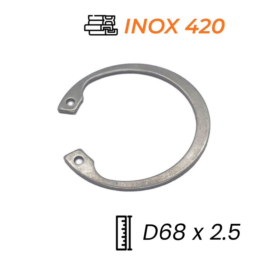 Phe Gài Lỗ Inox 420 DIN472 D68x2.5
