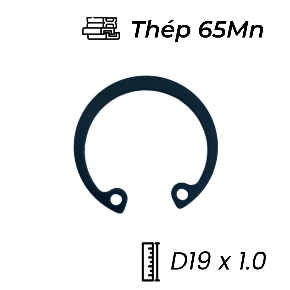 Phe Gài Lỗ Thép 65Mn DIN472 D19x1.0