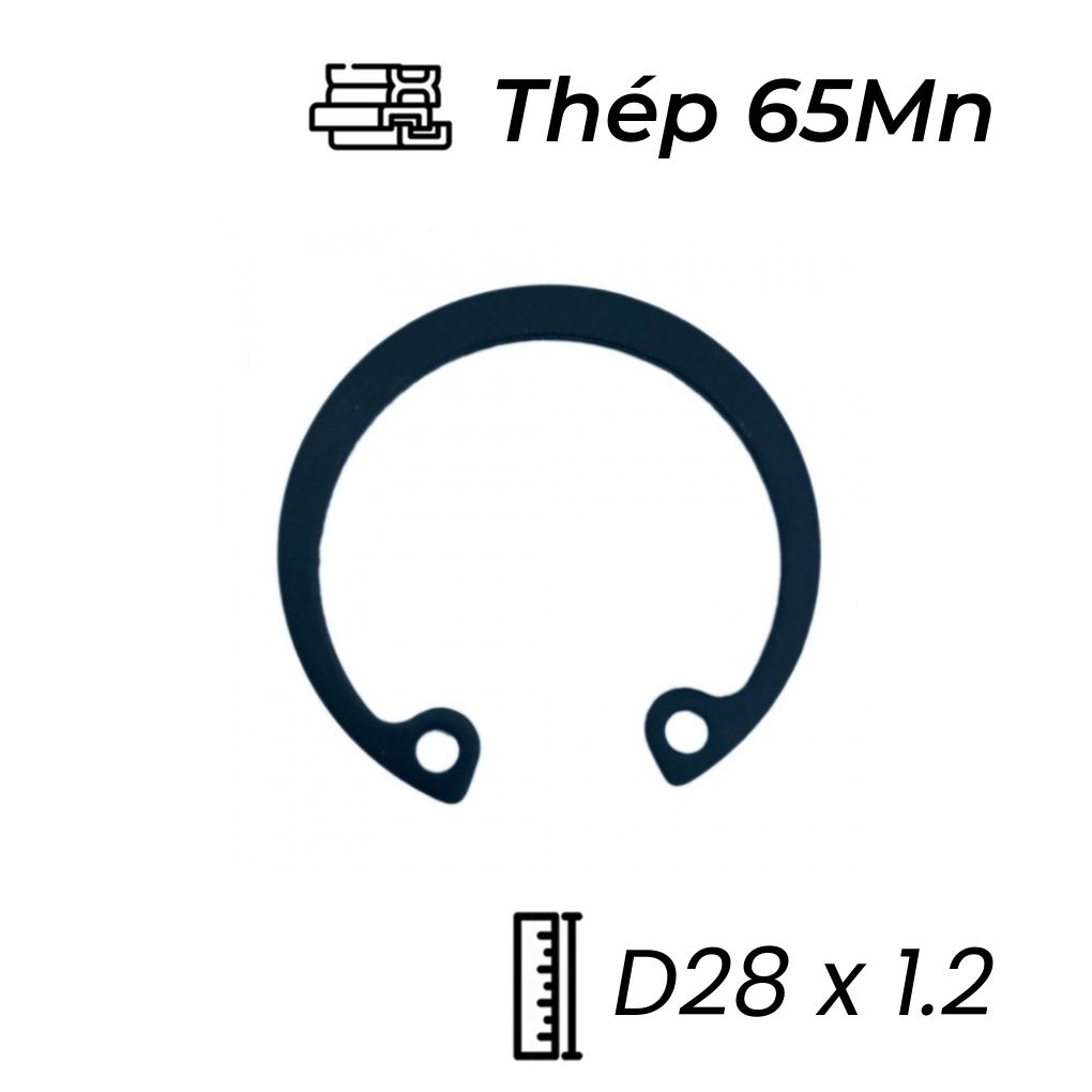 Alternative view of Phe Gài Lỗ Thép 65Mn DIN472 D28x1.2
