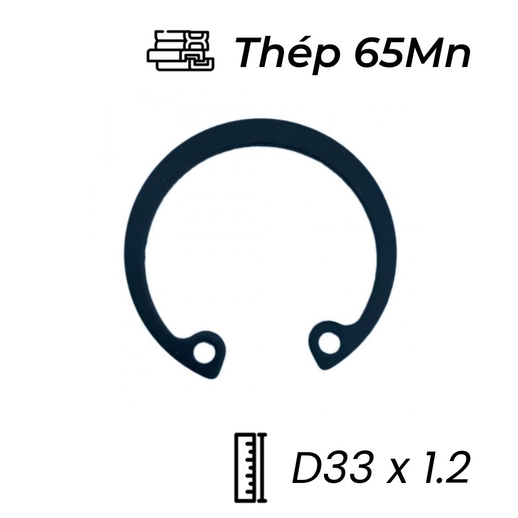 Phe Gài Lỗ Thép 65Mn DIN472 D33x1.2
