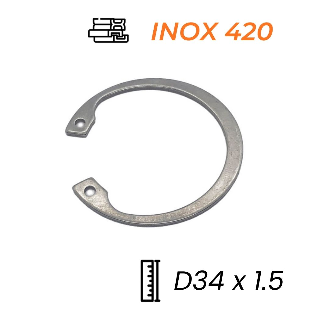 Phe Gài Lỗ Inox 420 DIN472 D34x1.5