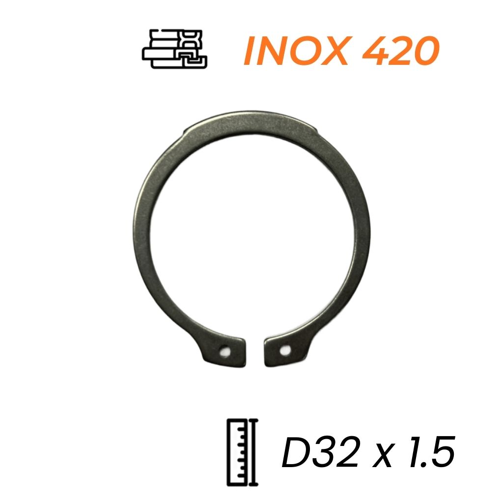 Phe Gài Trục Inox 420 DIN471 D32x1.5