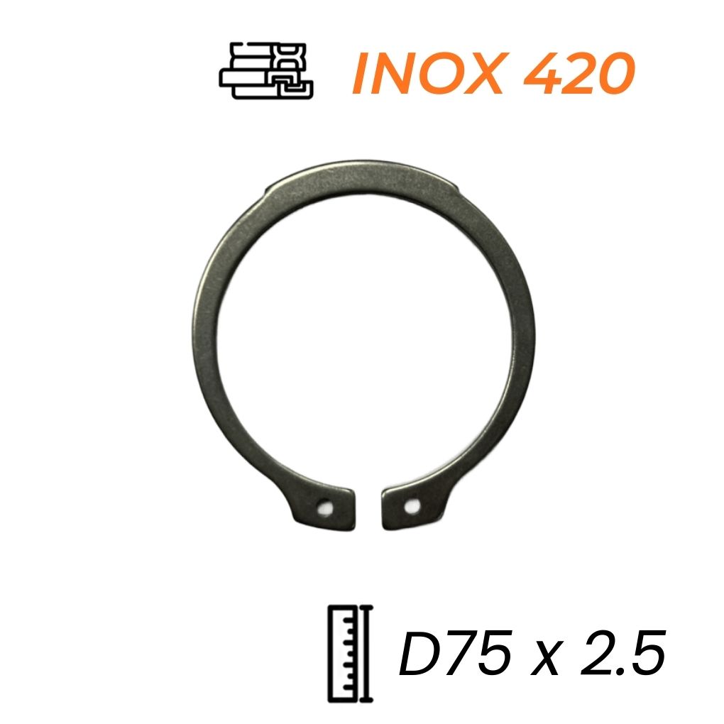 Phe Gài Trục Inox 420 DIN471 D75x2.5