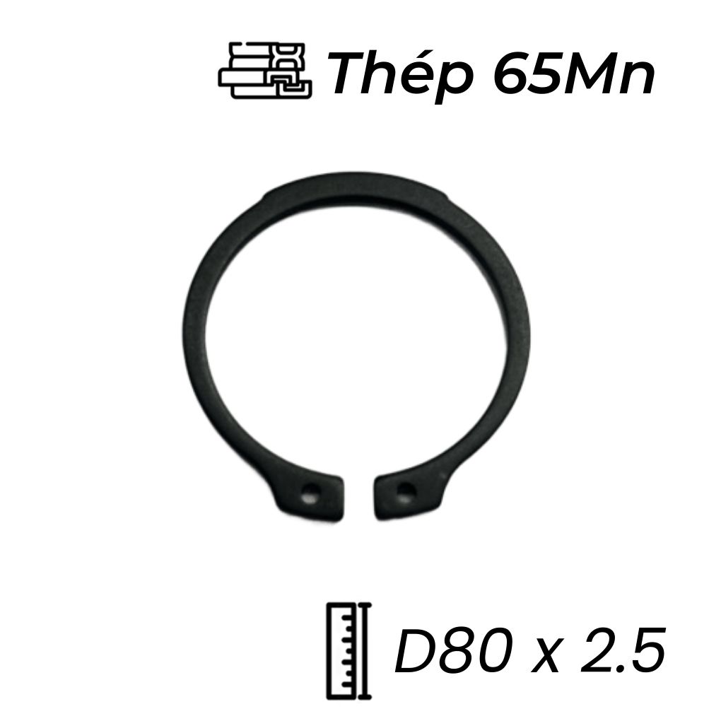 Phe Gài Trục Thép 65Mn DIN471 D80x2.5