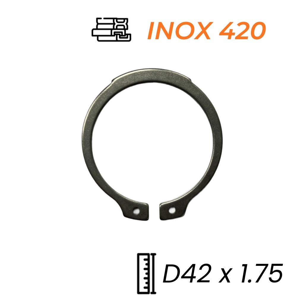 Phe Gài Trục Inox 420 DIN471 D42x1.75