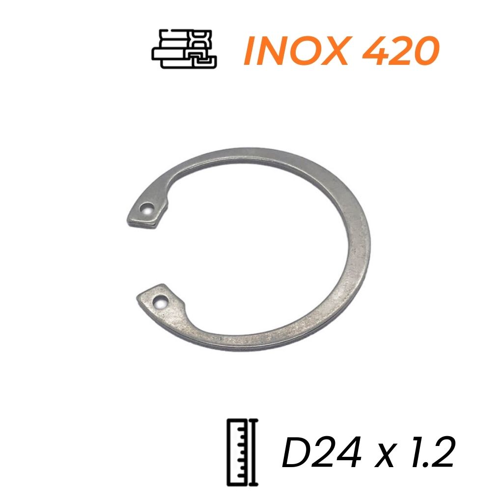 Phe Gài Lỗ Inox 420 DIN472 D24x1.2