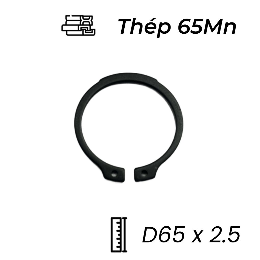 Phe Gài Trục Thép 65Mn DIN471 D65x2.5