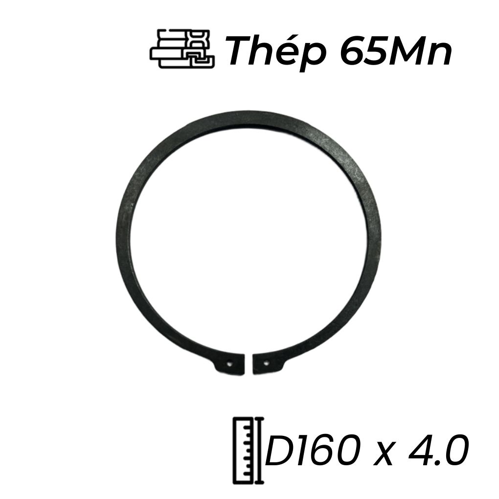 Phe Gài Trục Thép 65Mn DIN471 D160x4.0