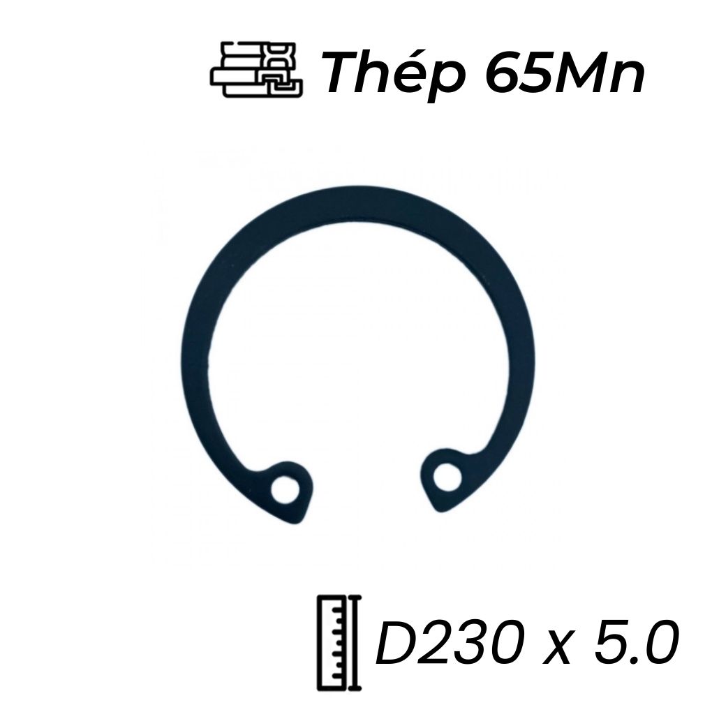 Phe Gài Lỗ Thép 65Mn DIN472 D230x5.0