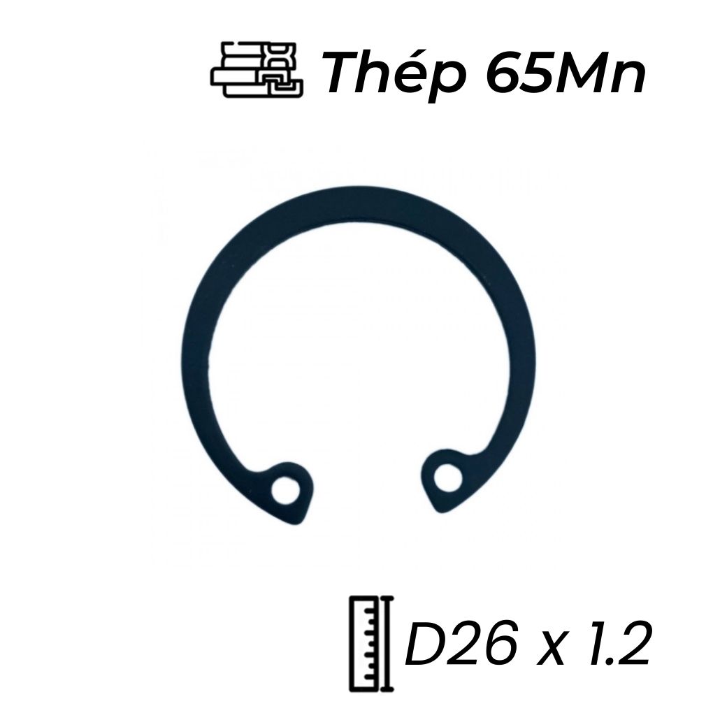 Phe Gài Lỗ Thép 65Mn DIN472 D26x1.2