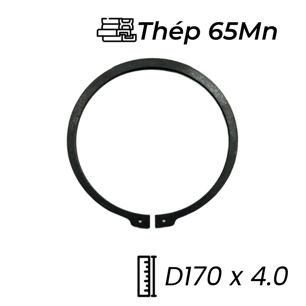 Phe Gài Trục Thép 65Mn DIN471 D170x4.0