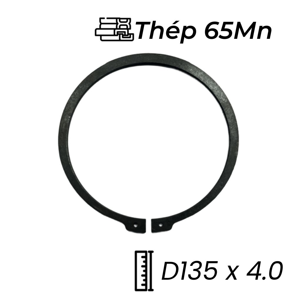 Phe Gài Trục Thép 65Mn DIN471 D135x4.0