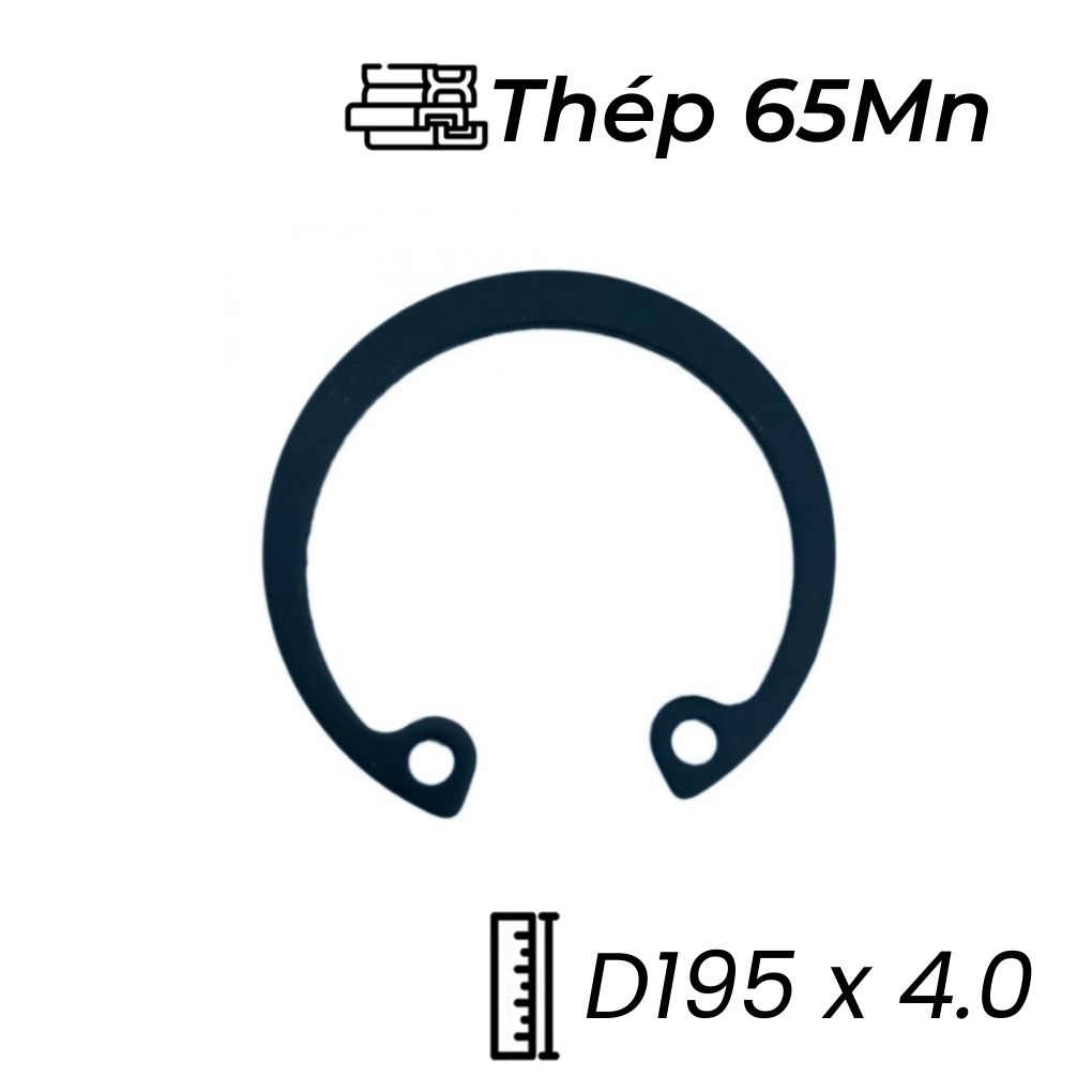Phe Gài Lỗ Thép 65Mn DIN472 D195x4.0
