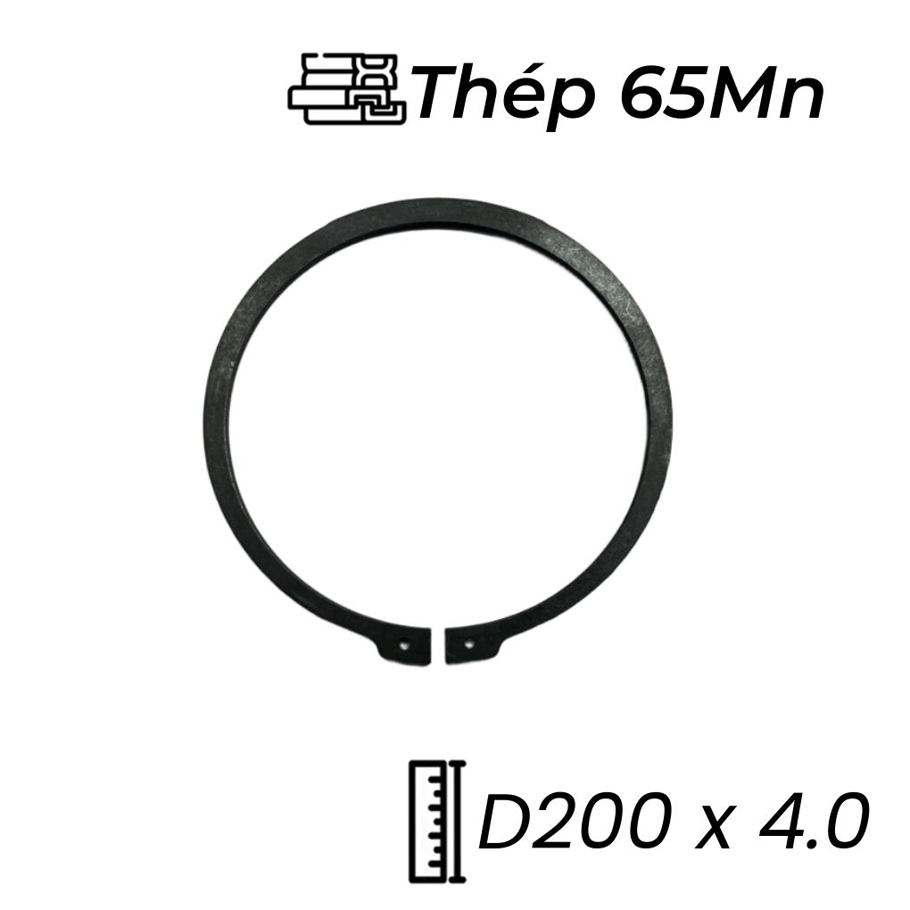 Phe Gài Trục Thép 65Mn DIN471 D200x4.0