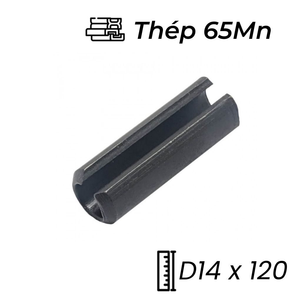 Chốt Ống DIN1481 Thép 65Mn Đen D14x120mm