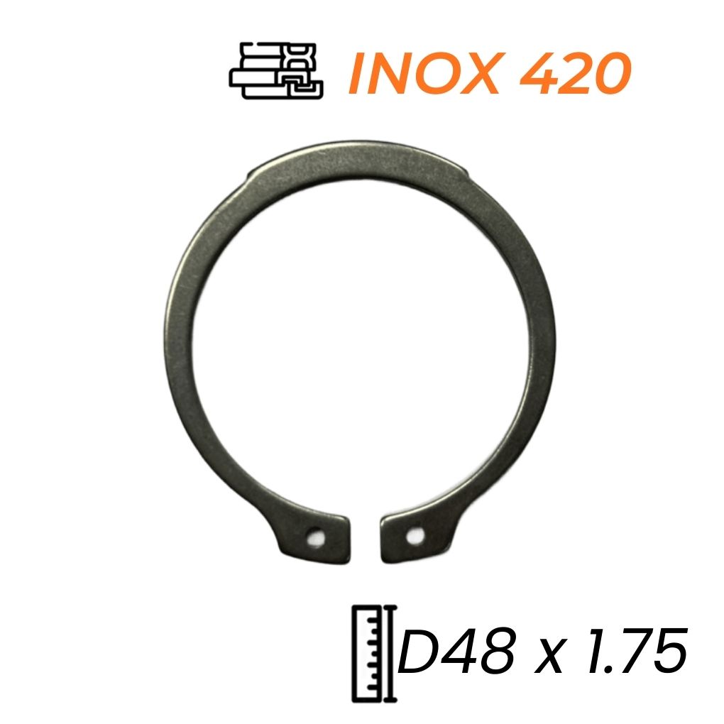 Phe Gài Trục Inox 420 DIN471 D48x1.75