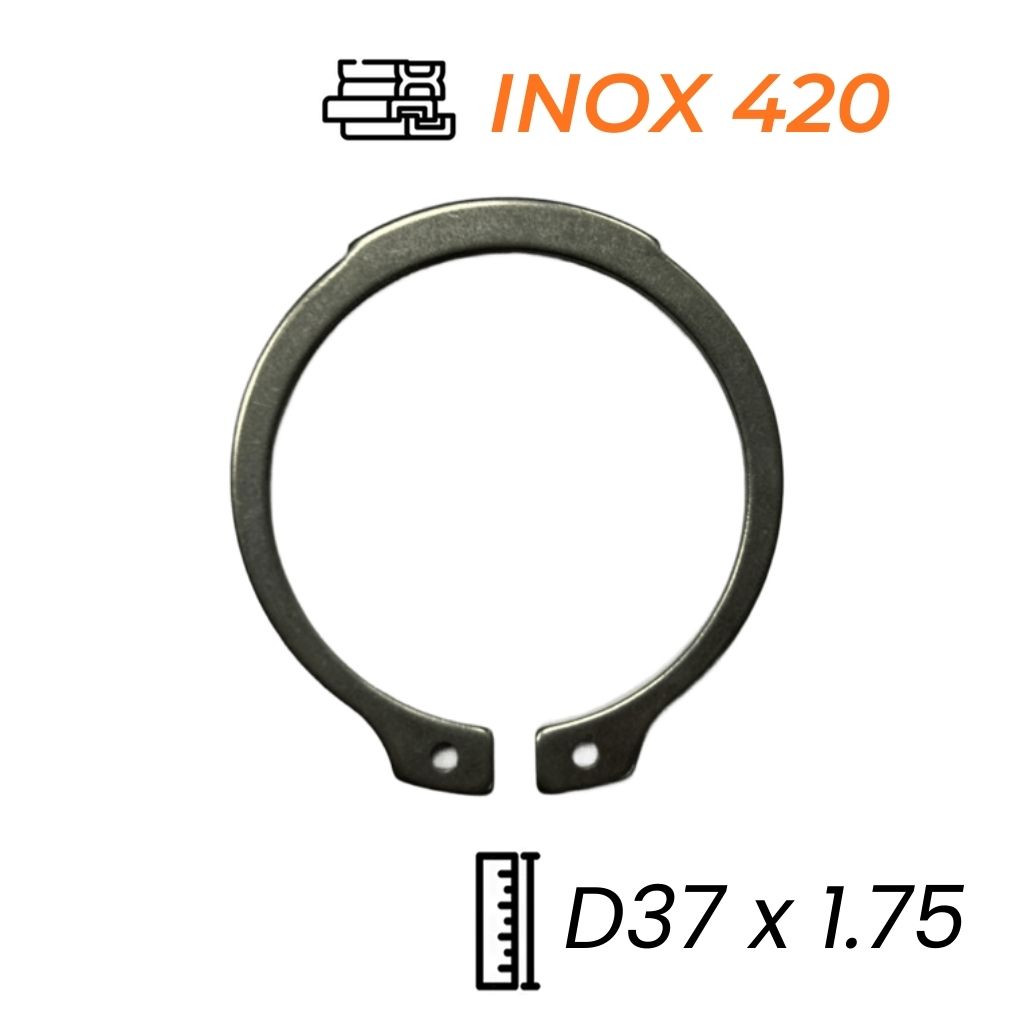 Phe Gài Trục Inox 420 DIN471 D37x1.75