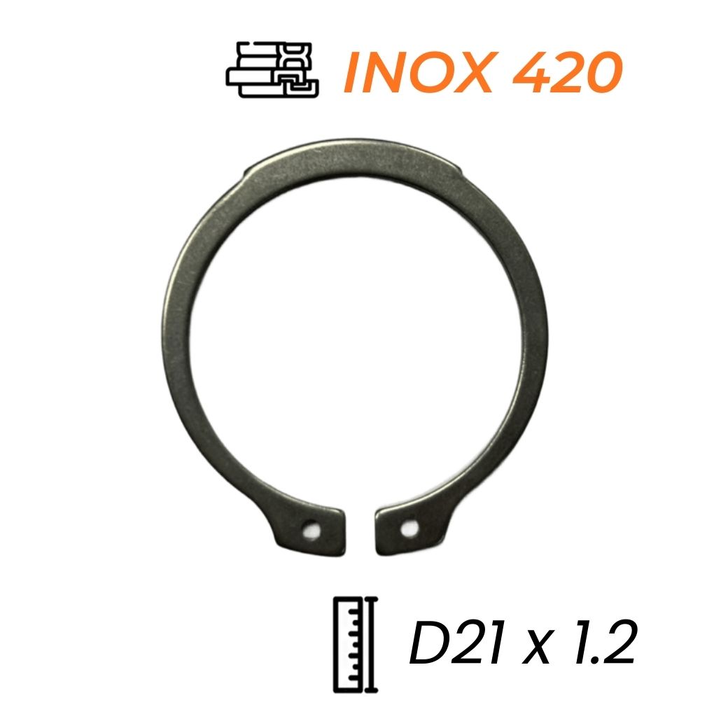 Phe Gài Trục Inox 420 DIN471 D21x1.2