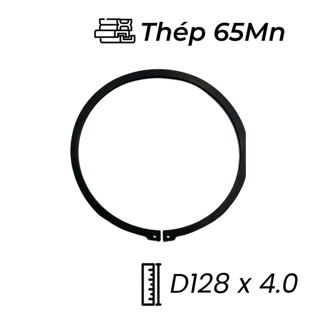 Phe Gài Trục Thép 65Mn DIN471 D128x4.0