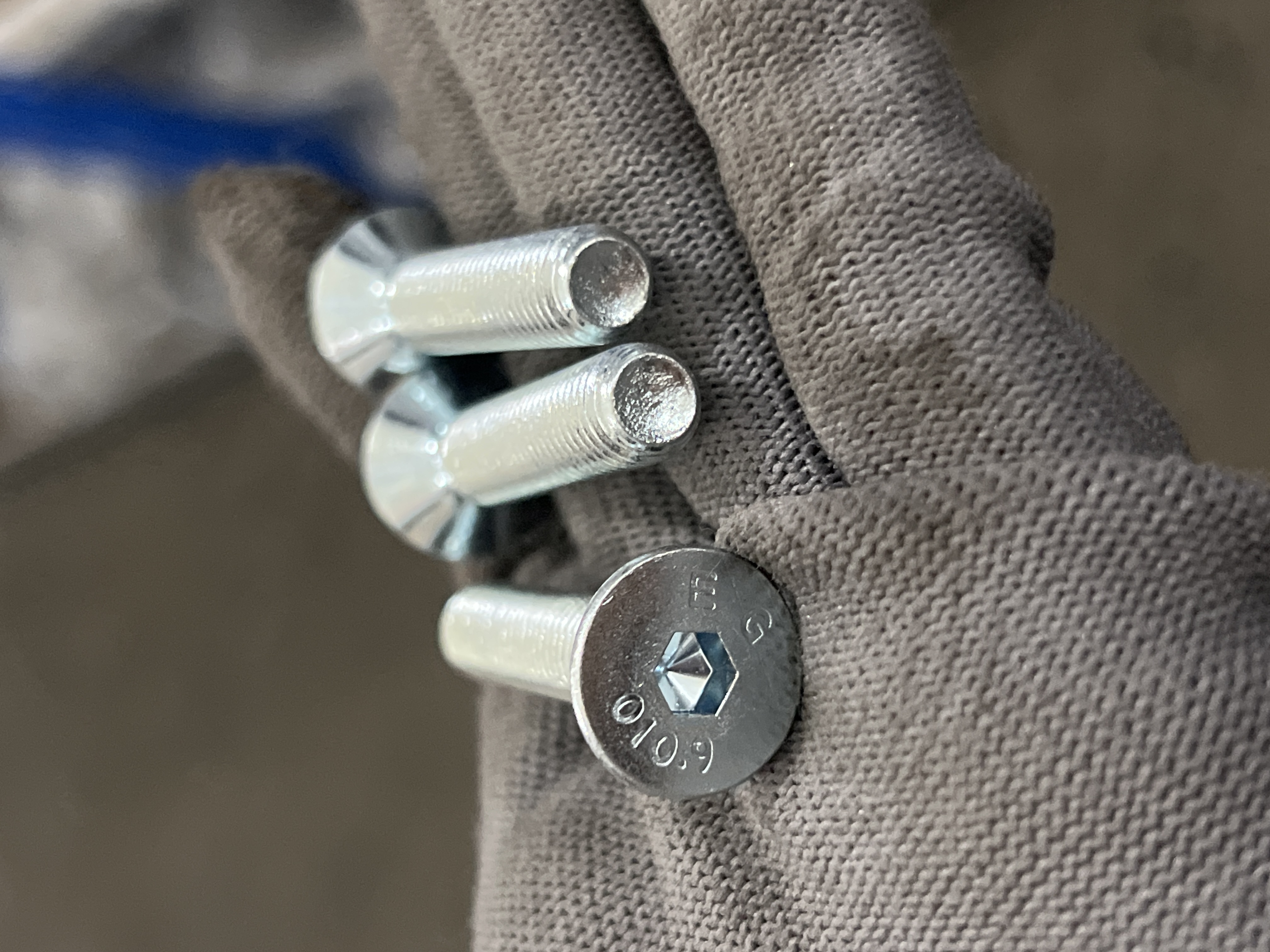 Lục Giác Chìm Col Thép Mạ Kẽm Trắng Cr3+ 10.9 DIN7991 M8x40 (25Cái/Bịch) - Ảnh 4