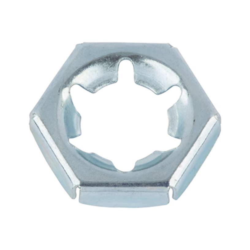 Tán Khóa Thép Mạ Kẽm Trắng Cr3+ 65Mn DIN7967 M20