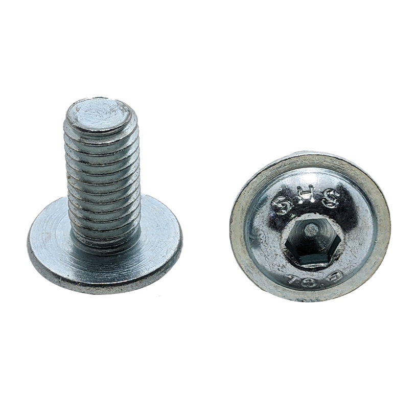 Alternative view of Lục Giác Chìm Mo Thép Mạ Kẽm Trắng Cr3+ 10.9 ISO7380-2 M4x8 (25Cái/Bịch)