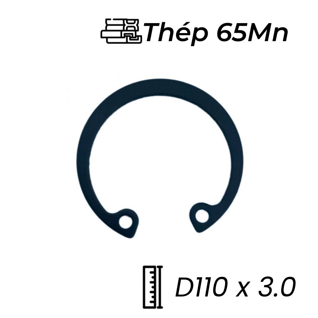Phe Gài Lỗ Thép 65Mn DIN472 D110x3.0