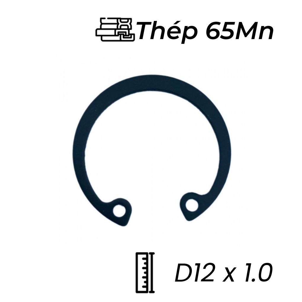 Phe Gài Lỗ Thép 65Mn DIN472 D12x1.0