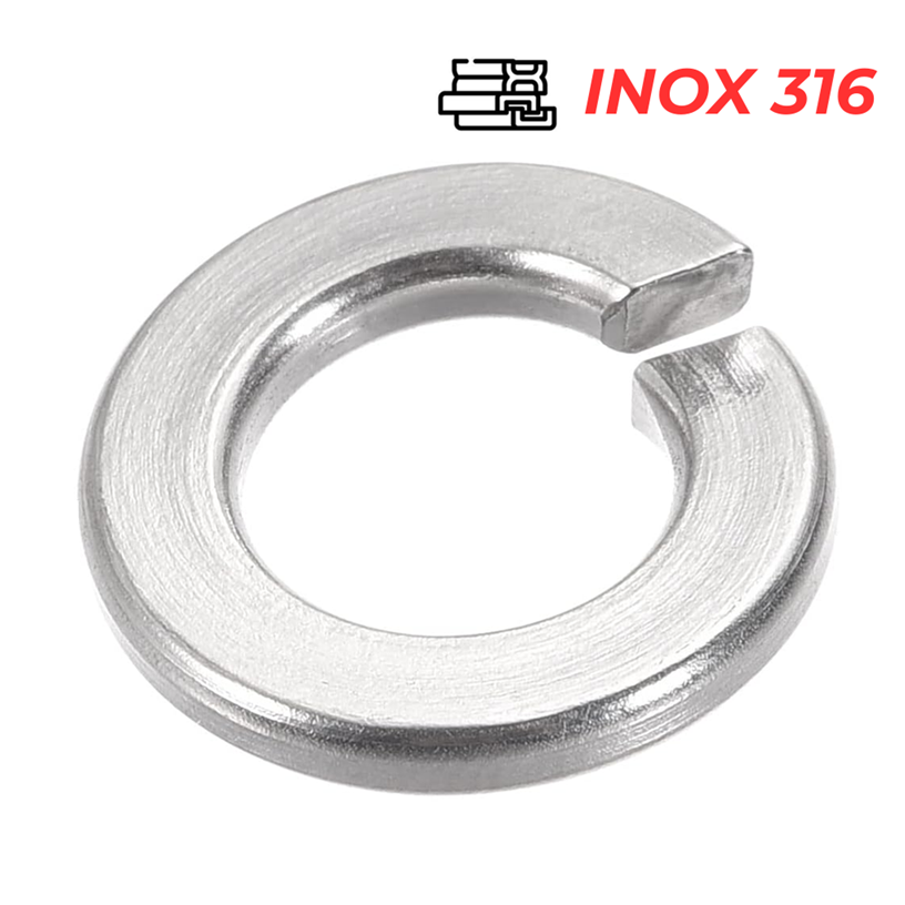 Lông Đền Vênh Inox 316 DIN127 M4