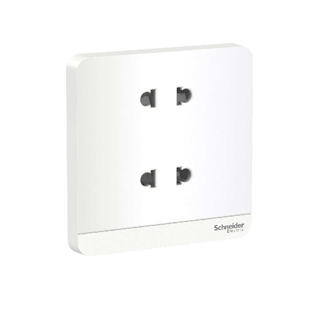 Bộ Ổ Cắm Đôi 2 Chấu 10A E83426U2_We_G19 Schneider