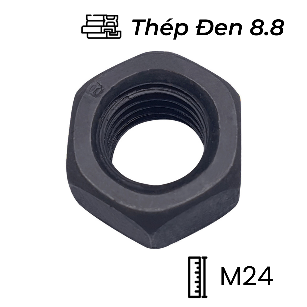 Tán Thép Đen 8.8 DIN934 M24