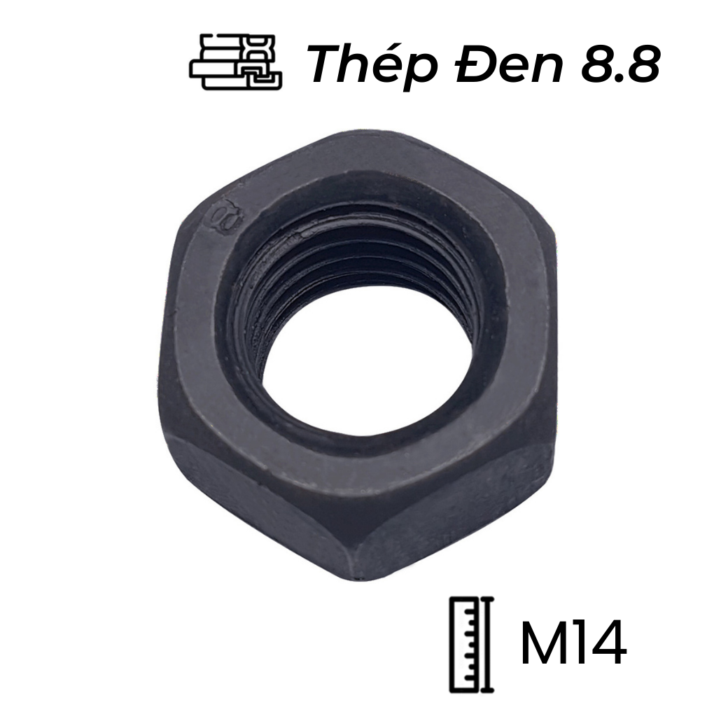 Tán Thép Đen 8.8 DIN934 M14