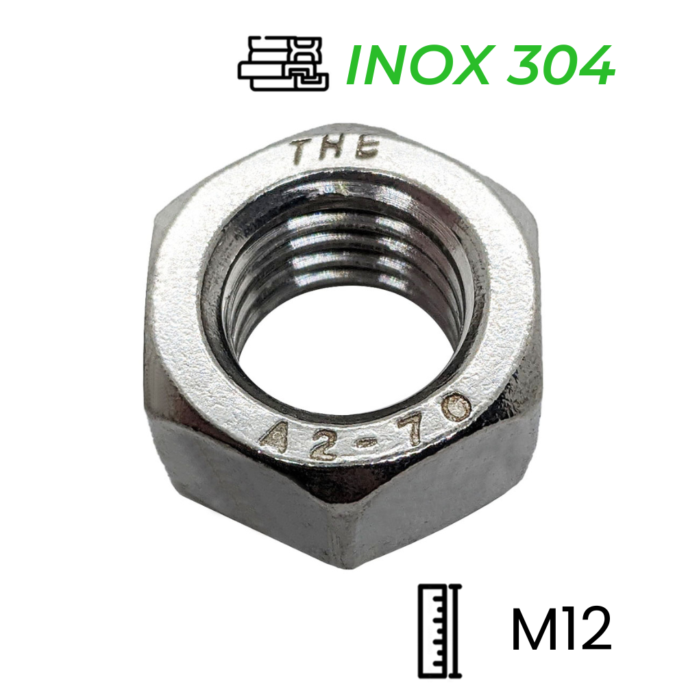 Tán Inox 304 GB6170 M12